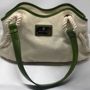 Trina Turk Large canvas rope shoulder bag
